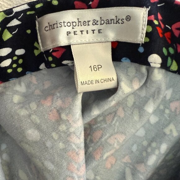 Christopher &‎ Banks Womens 16P Flared Skirt Bright Multi Color Shapes - Picture 7 of 7